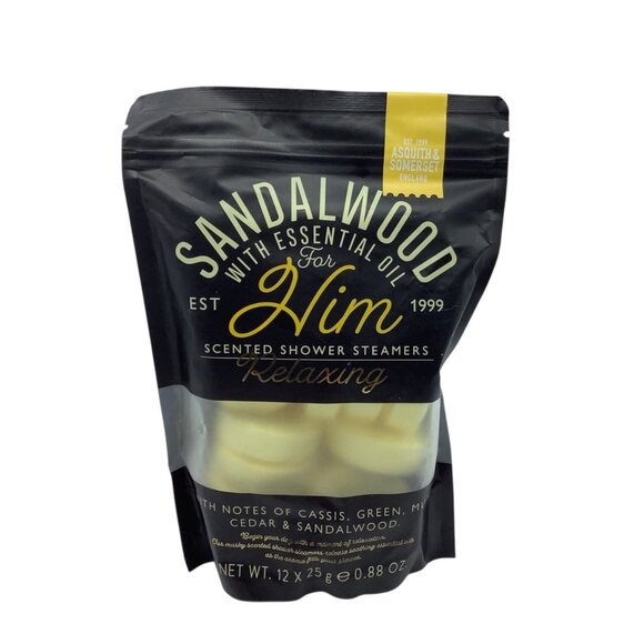 Sandalwood Essential Oil Scented Shower Steamers For Him 12 Pack Relaxing NEW - Picture 1 of 2